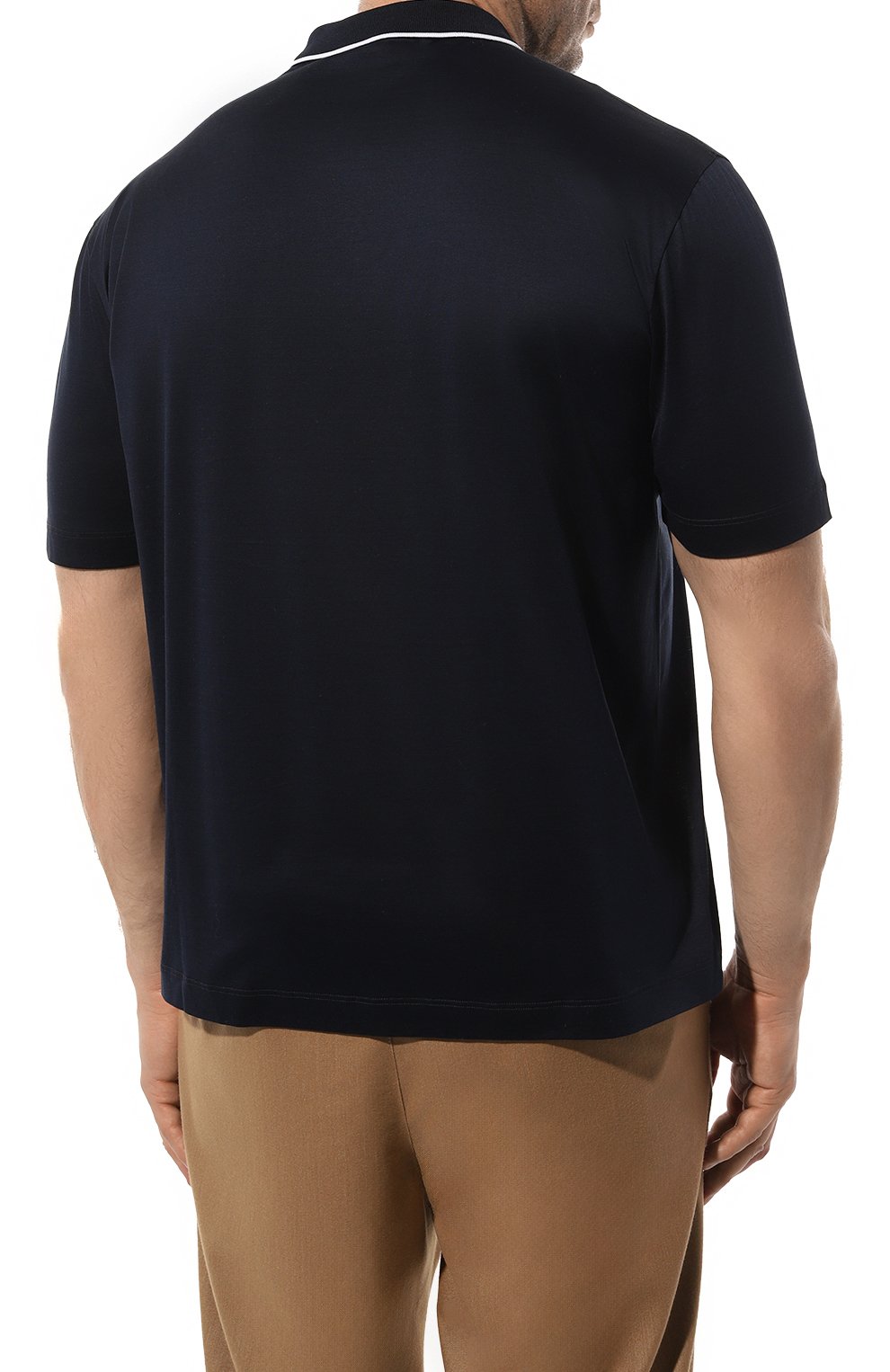 Хлопковое поло CANALI, арт. T0827B/MJ02035, фото 4