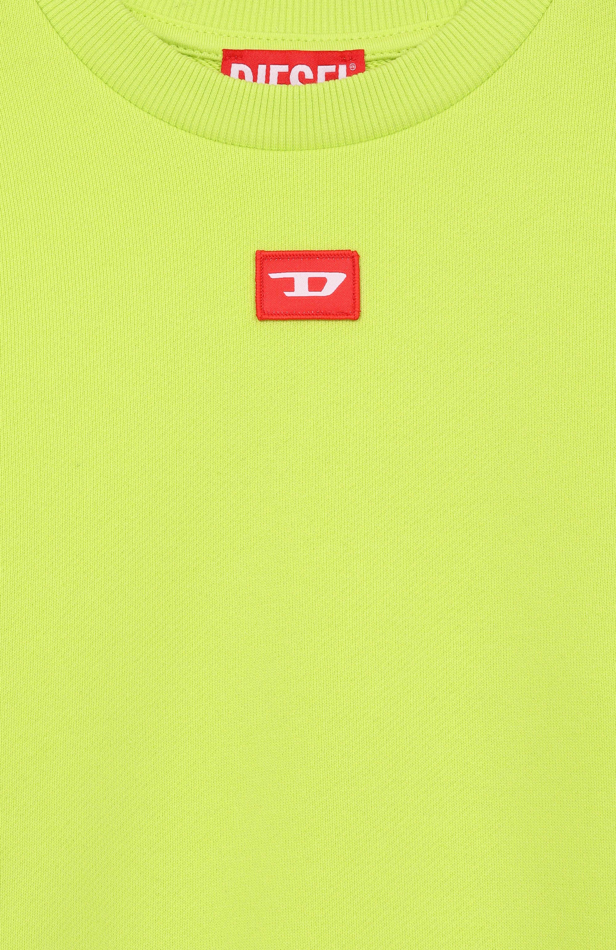 Хлопковый свитшот DIESEL салатового цвета по цене 10900 руб., арт. J02629/0GEAD, фото 3 Хлопковый свитшот DIESEL, арт. J02629/0GEAD, фото 3