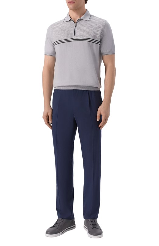 Шерстяные брюки Stefano Ricci M1T6100202/W0008U Синий  M1T6100202/W0008U Фото 2