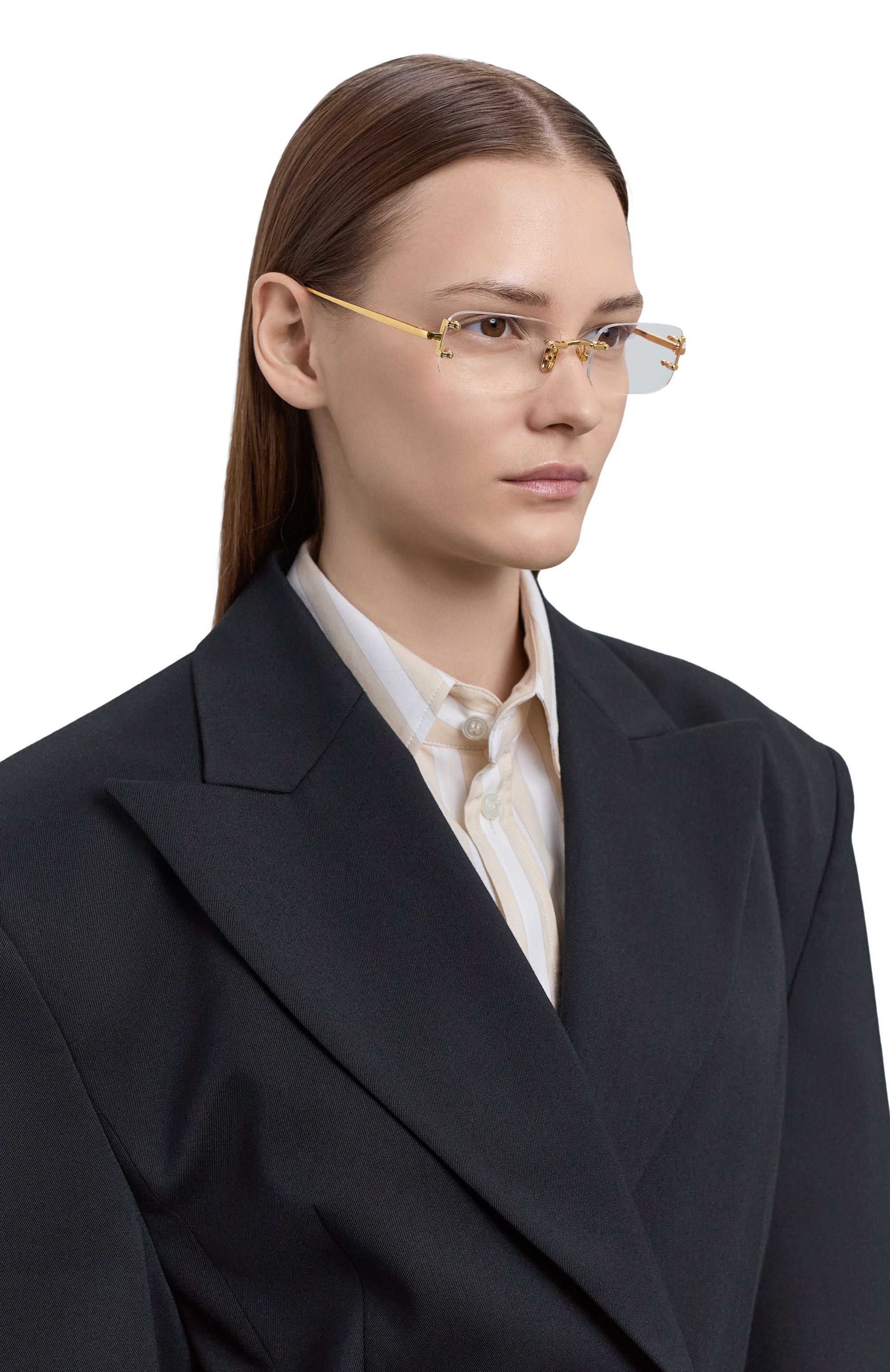 Оправа LINDA FARROW золотого цвета по цене 125000 руб., арт. LFL1267C1 0PT, фото 2 Оправа LINDA FARROW, арт. LFL1267C1 0PT, фото 2