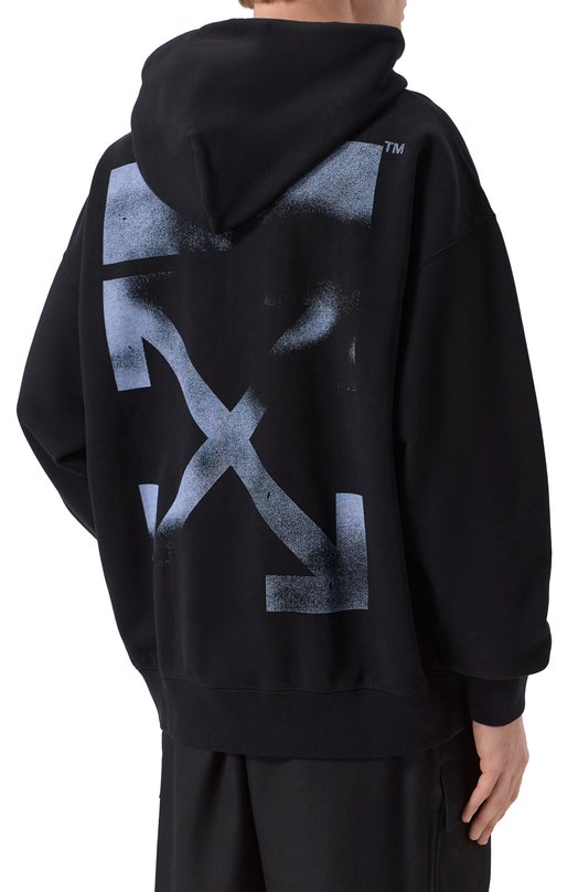 Хлопковое худи Off-White 0MBB085F25FLE00H Чёрный  0MBB085F25FLE00H Фото 4