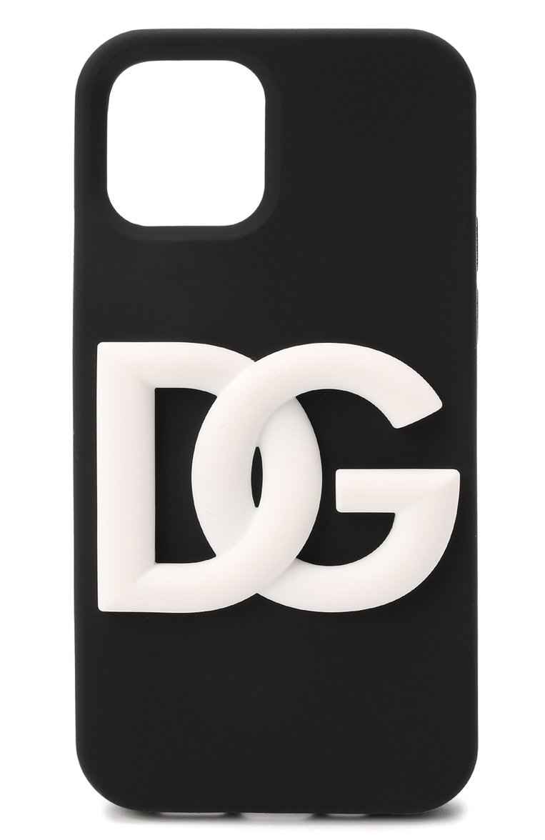 Чехол для iphone 12/12 pro DOLCE & GABBANA черно-белого цвета, арт. BP2907/A0976 | Фото 1 (Материал: Пластик; Нос: Не проставлено; Региональные ограничения белый список (Axapta Mercury): Не проставлено)