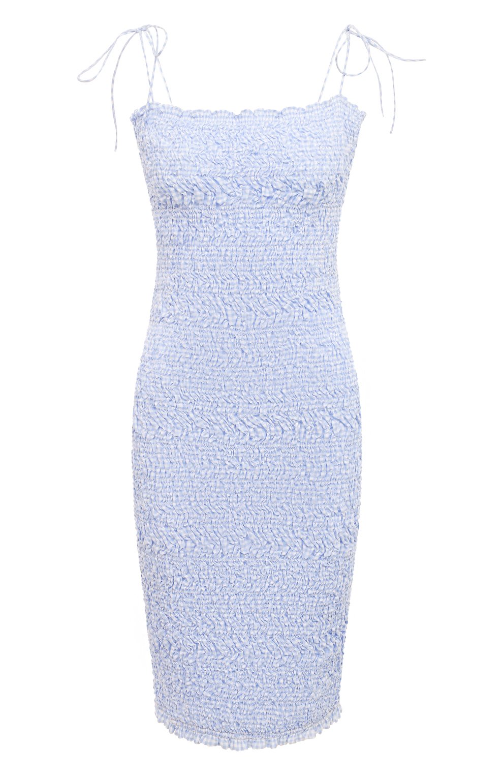 Хлопковое платье MIU MIU голубого цвета по цене 170000 руб., арт. MF4526-2AP2-F0012, фото 1 Хлопковое платье MIU MIU, арт. MF4526-2AP2-F0012, фото 1