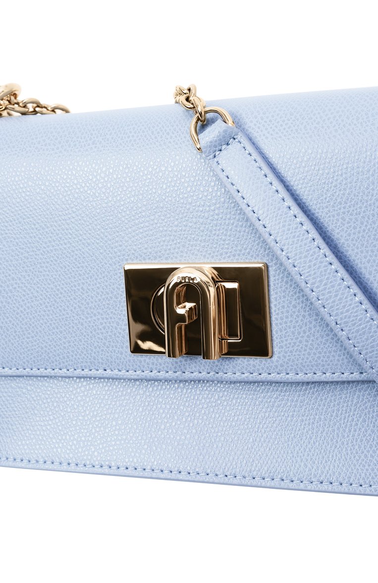 Женская сумка furla 1927 mini FURLA светло-голубого цвета, арт. BAFKACO/ARE000 | Фото 3 (Размер: mini; Материал: Натуральная кожа; Ремень/цепочка: На ремешке)