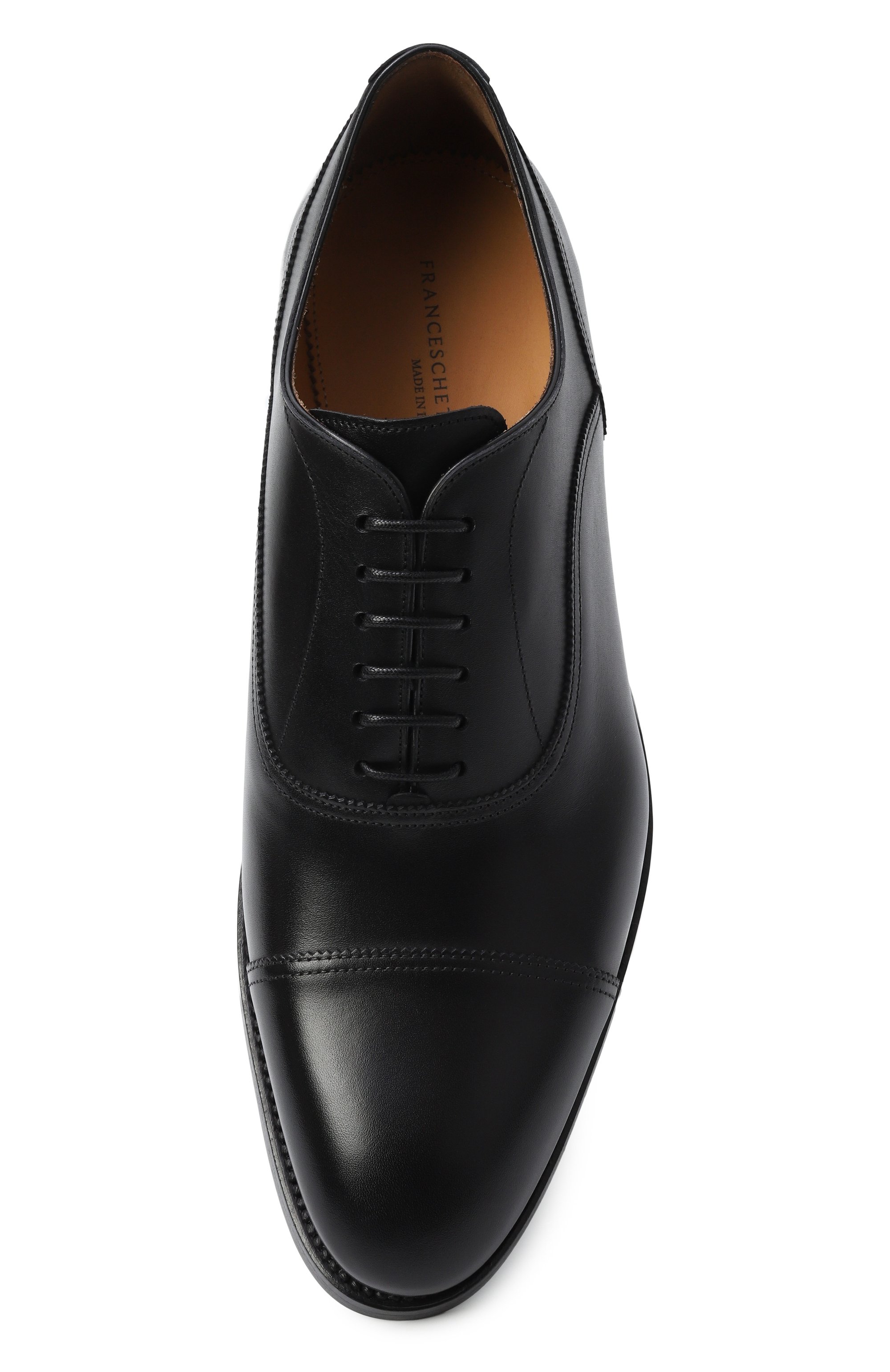 Кожаные оксфорды FRANCESCHETTI черного цвета по цене 66400 руб., арт. 7255009/VIT. C0RTINA, фото 5 Кожаные оксфорды FRANCESCHETTI, арт. 7255009/VIT. C0RTINA, фото 5