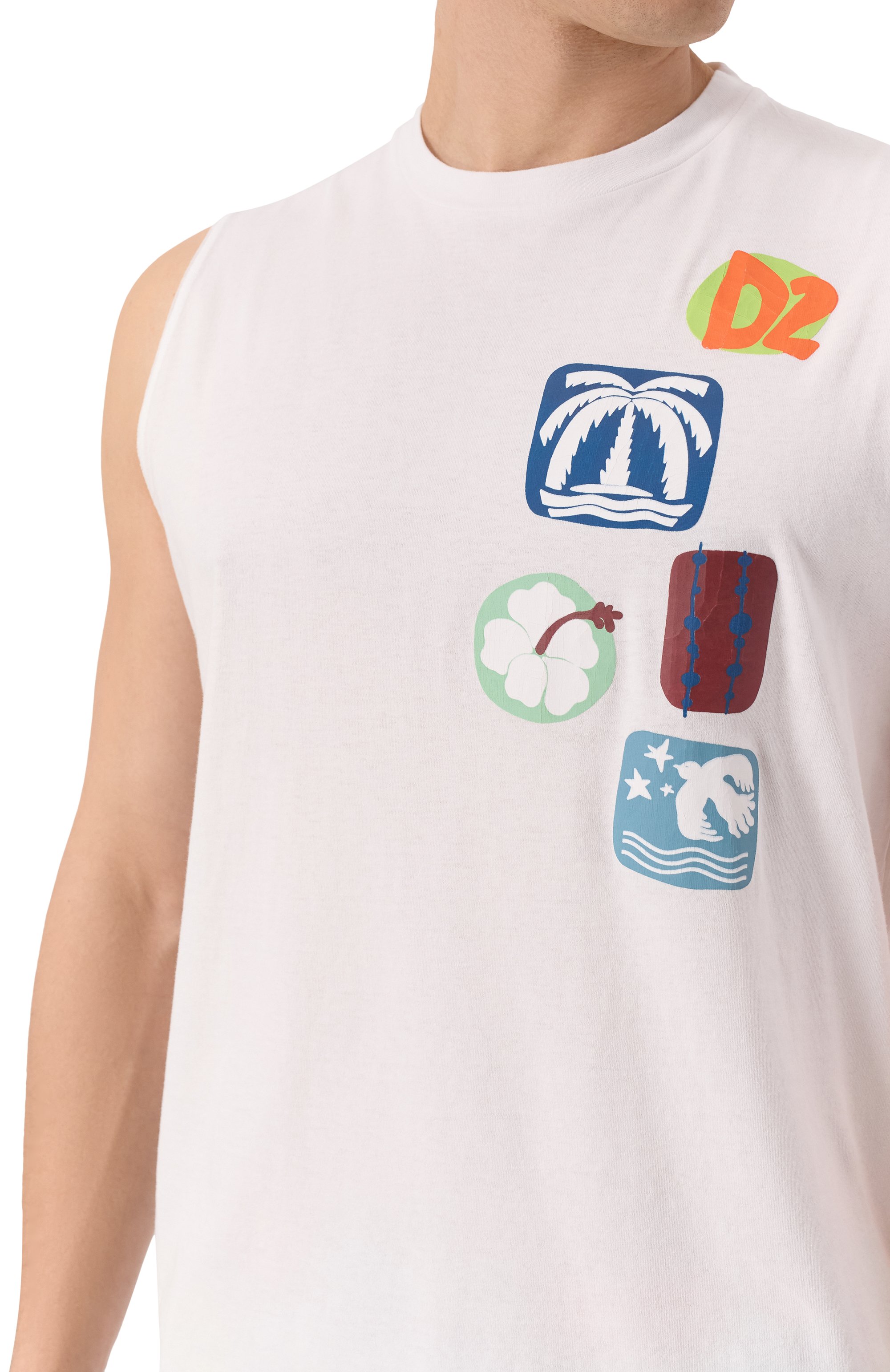 Хлопковая майка DSQUARED2, арт. S78GD0102/S24379, фото 5