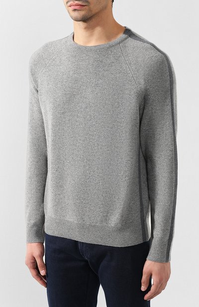 Джемпер из смеси шерсти и кашемира BERLUTI серого цвета по цене 83900 руб., арт. R14KRL104-001, фото 3 Джемпер из смеси шерсти и кашемира BERLUTI, арт. R14KRL104-001, фото 3