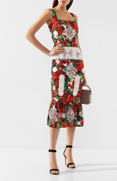 Платье из смеси хлопка и вискозы DOLCE & GABBANA, арт. F6C3MZ/FGMEF, фото 2