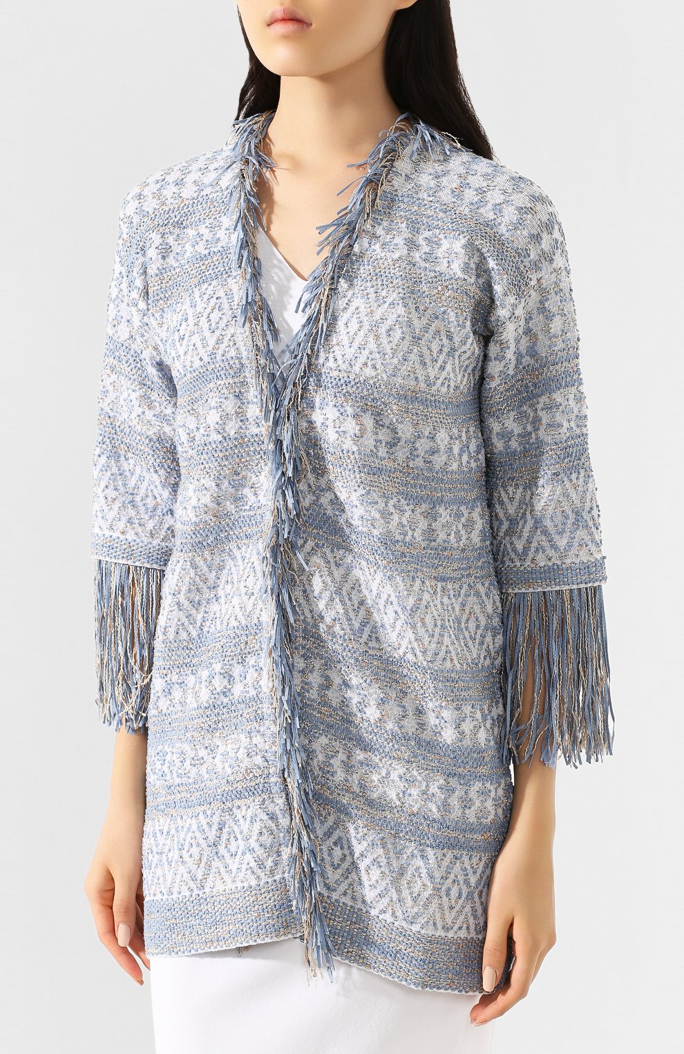 Кардиган D.EXTERIOR голубого цвета по цене 56050 руб., арт. 50549, фото 3 Кардиган D.EXTERIOR, арт. 50549, фото 3