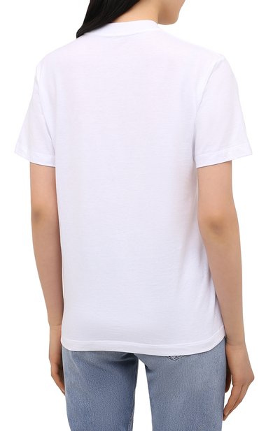 Хлопковая футболка OFF-WHITE белого цвета по цене 29850 руб., арт. 0WAA049E20JER0100155, фото 4 Хлопковая футболка OFF-WHITE, арт. 0WAA049E20JER0100155, фото 4