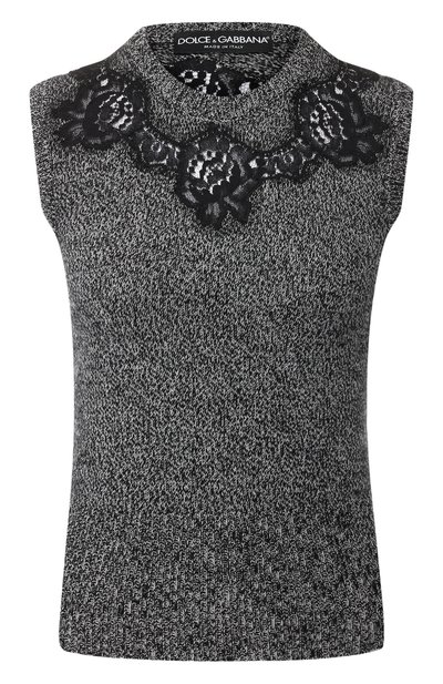 Женский топ из смеси кашемира и хлопка DOLCE & GABBANA, арт. FX535T/JAWQ0