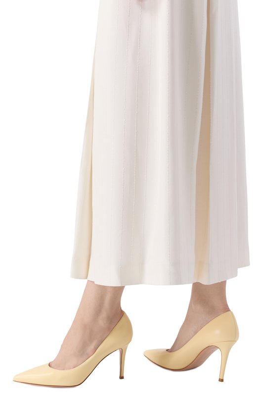 Кожаные туфли Gianvito 85 Gianvito Rossi G24580.85RIC.VITCREA Жёлтый  G24580.85RIC.VITCREA Фото 2