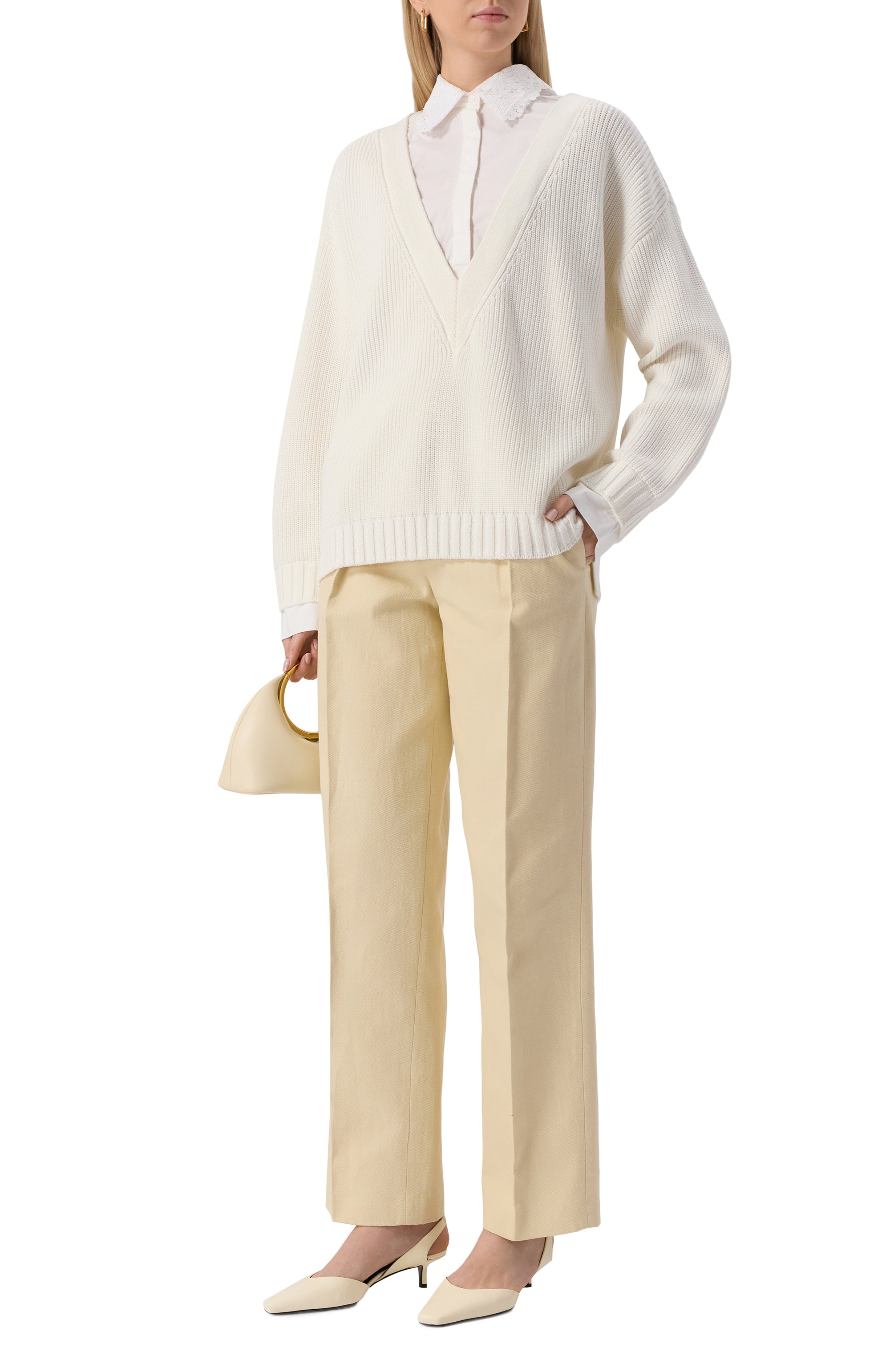 Хлопковый пуловер TWINSET, арт. 251TP3390, фото 2