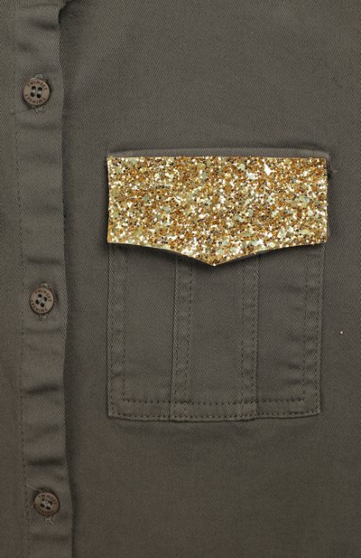 Хлопковое платье-рубашка с поясом и воротником-стойкой TWINSET, арт. GA827R/6A-10A, фото 3