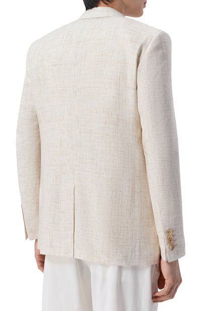 Пиджак из вискозы и льна DOLCE & GABBANA, арт. G2WJ6T/HUMWB, фото 4