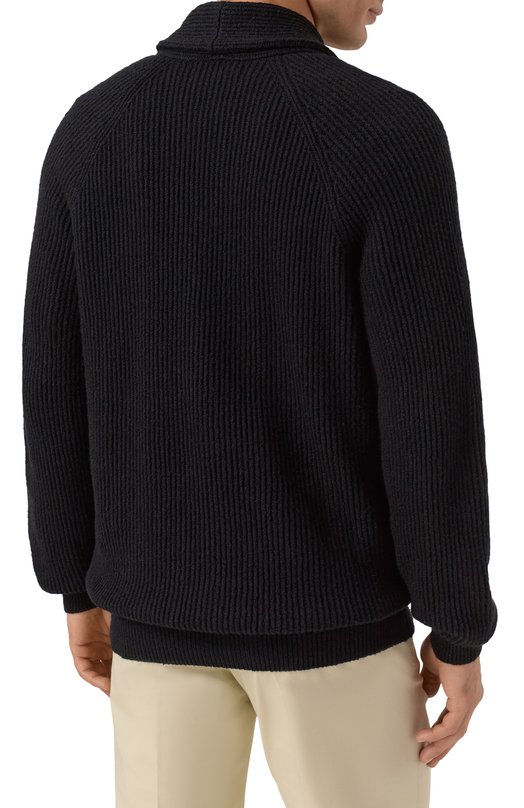 Хлопковый кардиган Brunello Cucinelli MNI708606 Чёрный  MNI708606 Фото 4