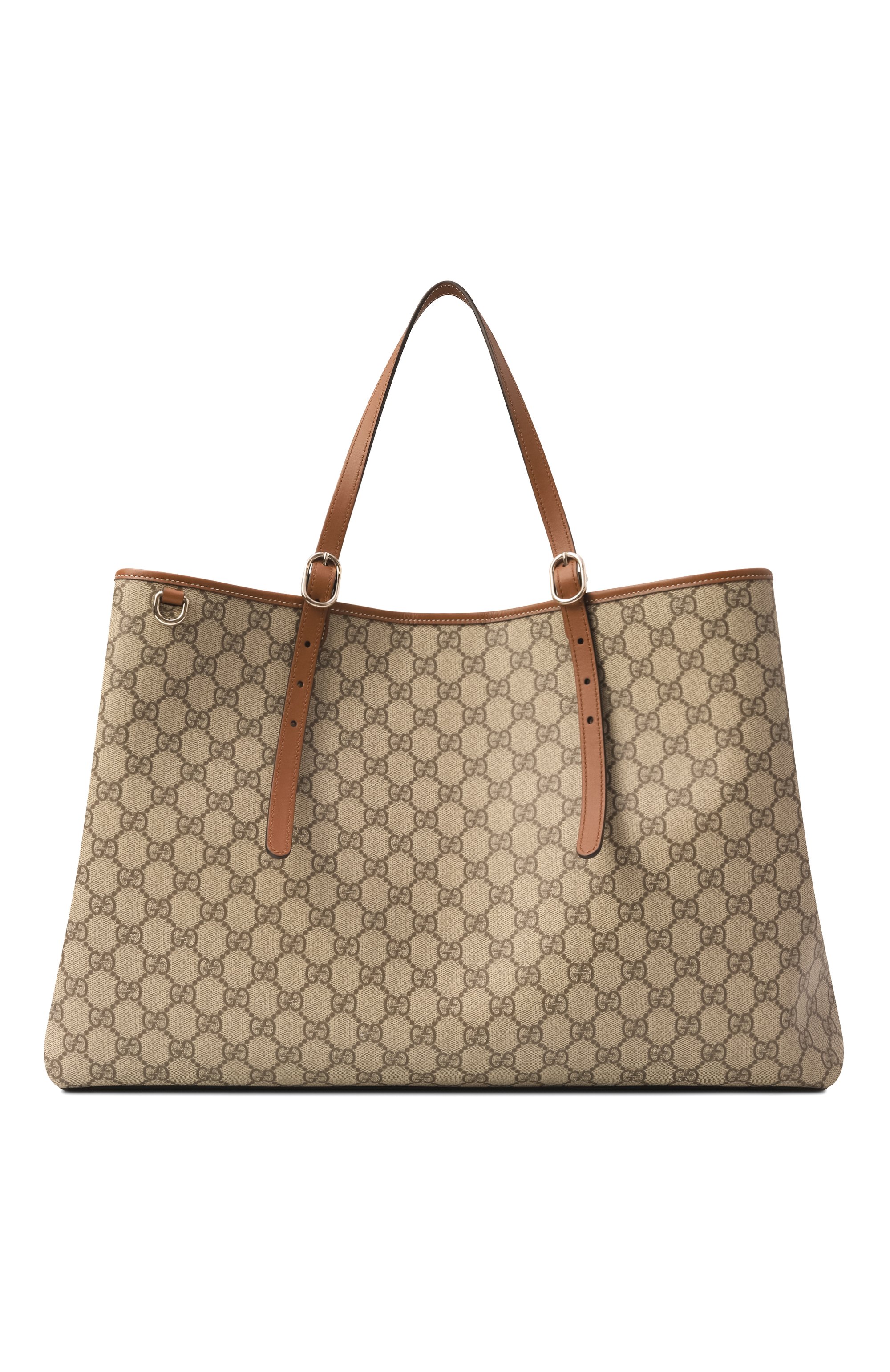Сумка-тоут gg emblem maxi GUCCI бежевого цвета по цене 377500 руб., арт. 815212/FAD6L, фото 1 Сумка-тоут gg emblem maxi GUCCI, арт. 815212/FAD6L, фото 1