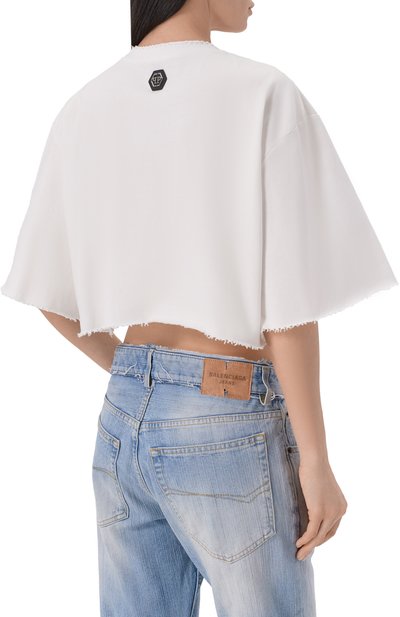 Хлопковая футболка PHILIPP PLEIN, арт. SAFC WTK3873 PTE004N, фото 4
