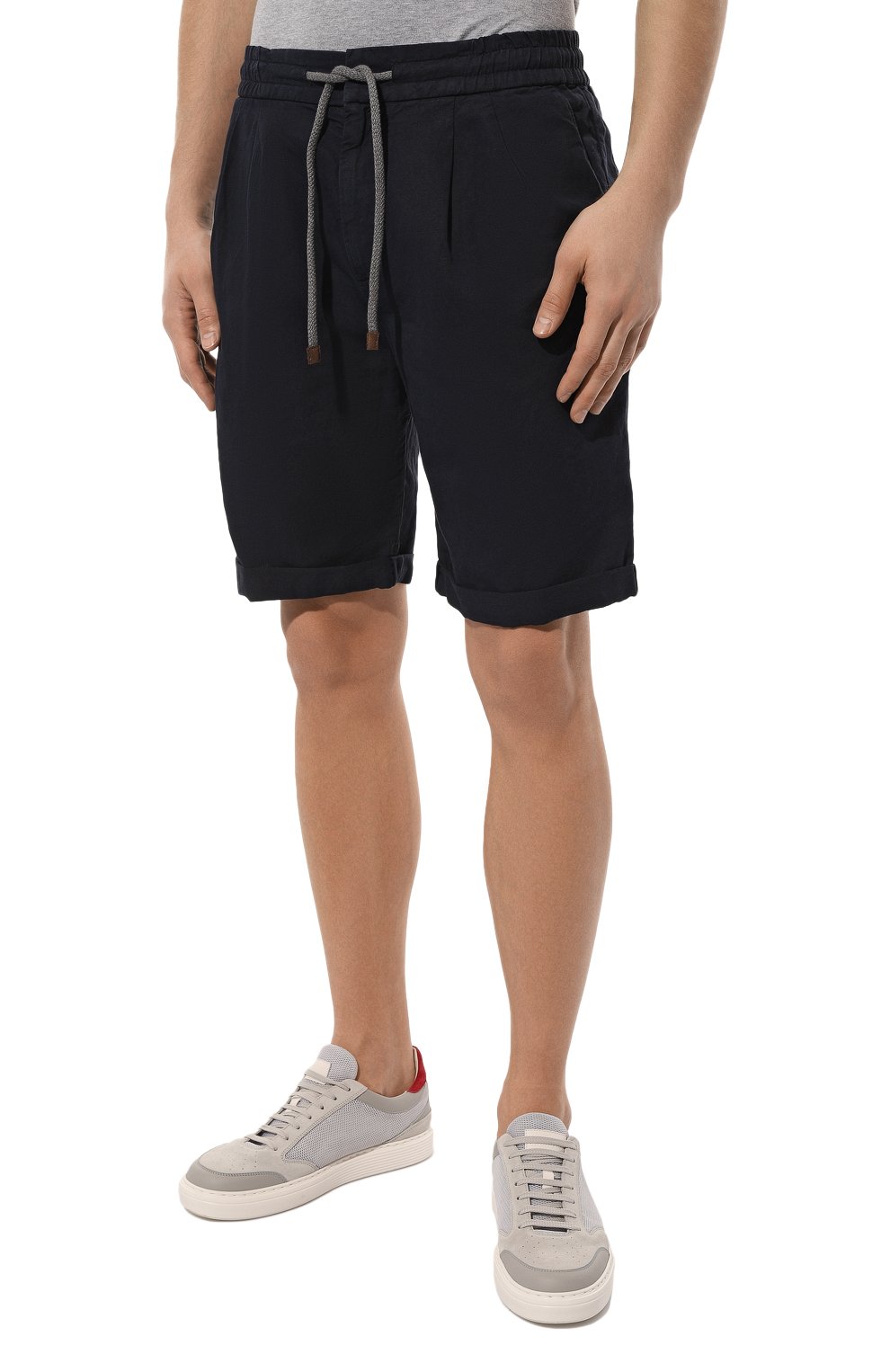 Шорты изо льна и хлопка BRUNELLO CUCINELLI, арт. M291DV0340, фото 3