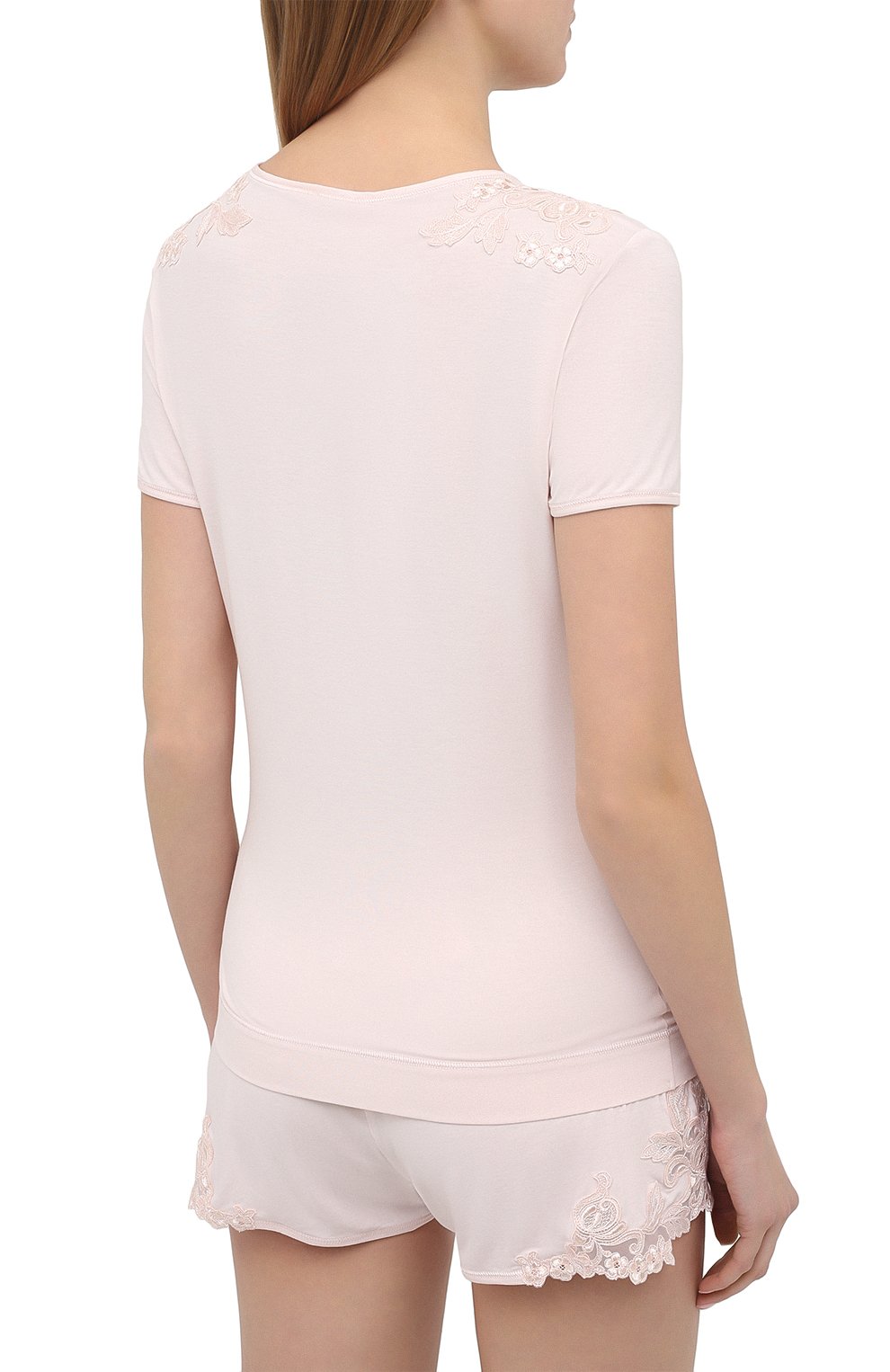 Футболка LA PERLA светло-розового цвета по цене 32950 руб., арт. 0043180, фото 4 Футболка LA PERLA, арт. 0043180, фото 4