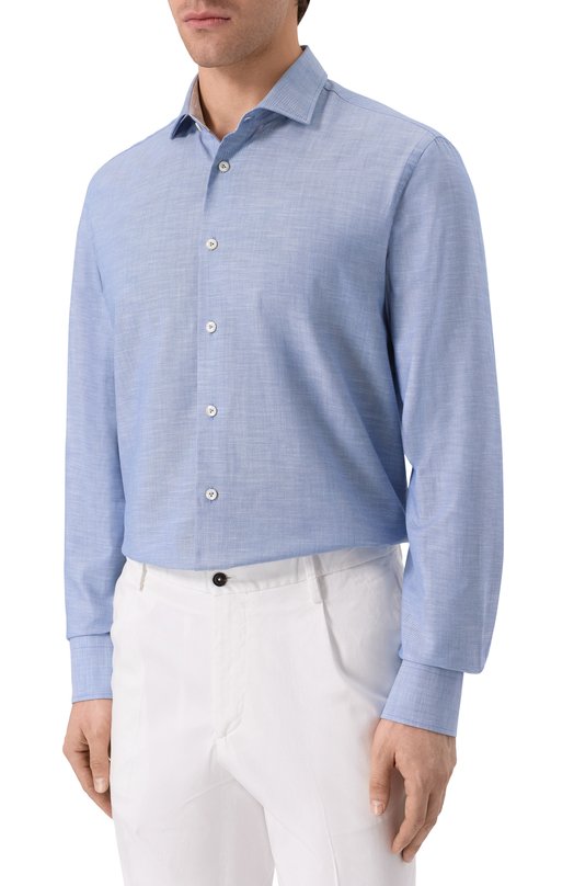 Хлопковая сорочка Van Laack VL-RIK0S-SF05/150515 Синий  VL-RIK0S-SF05/150515 Фото 3