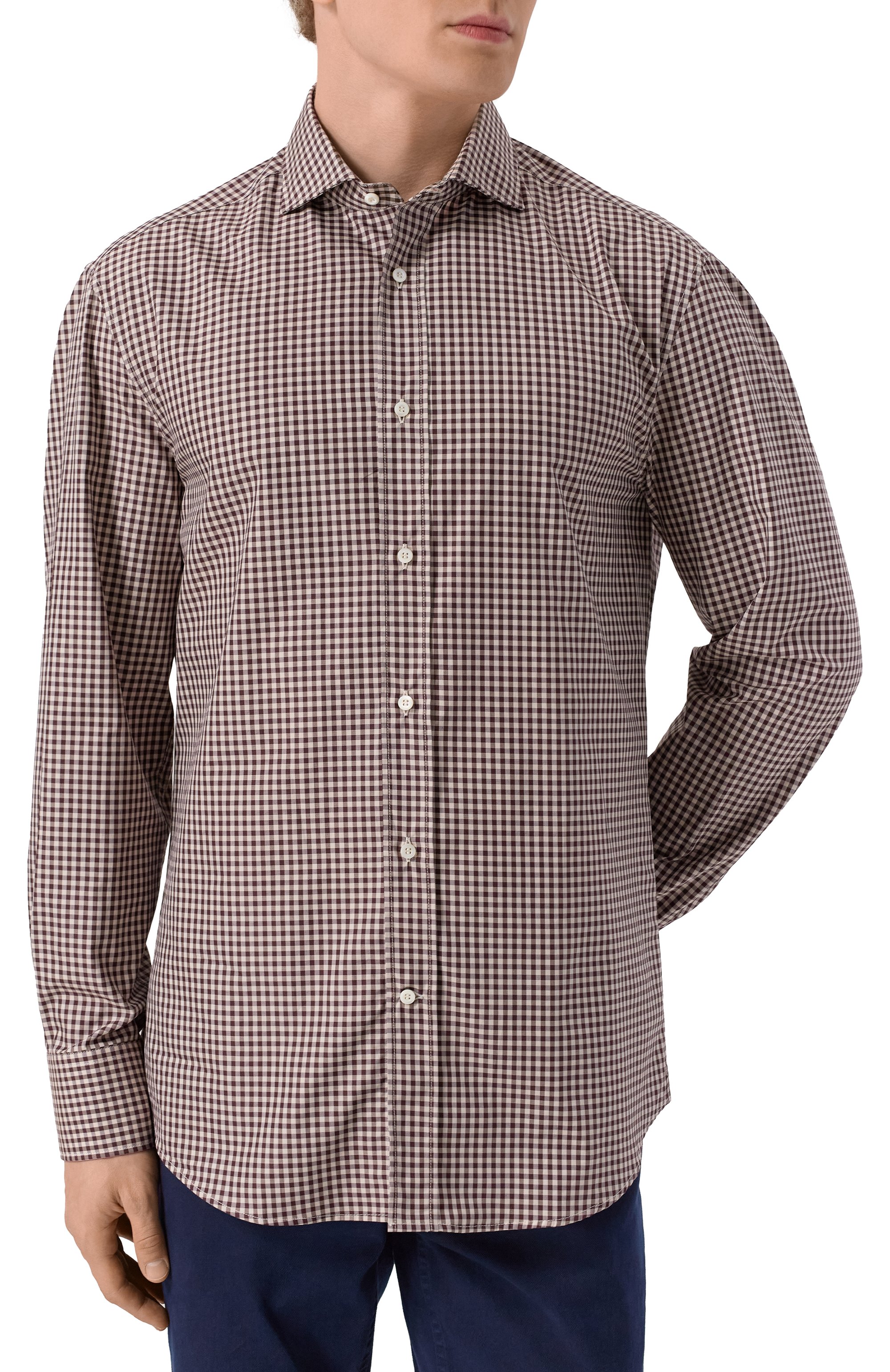 Хлопковая рубашка BRUNELLO CUCINELLI, арт. MY6471718, фото 3