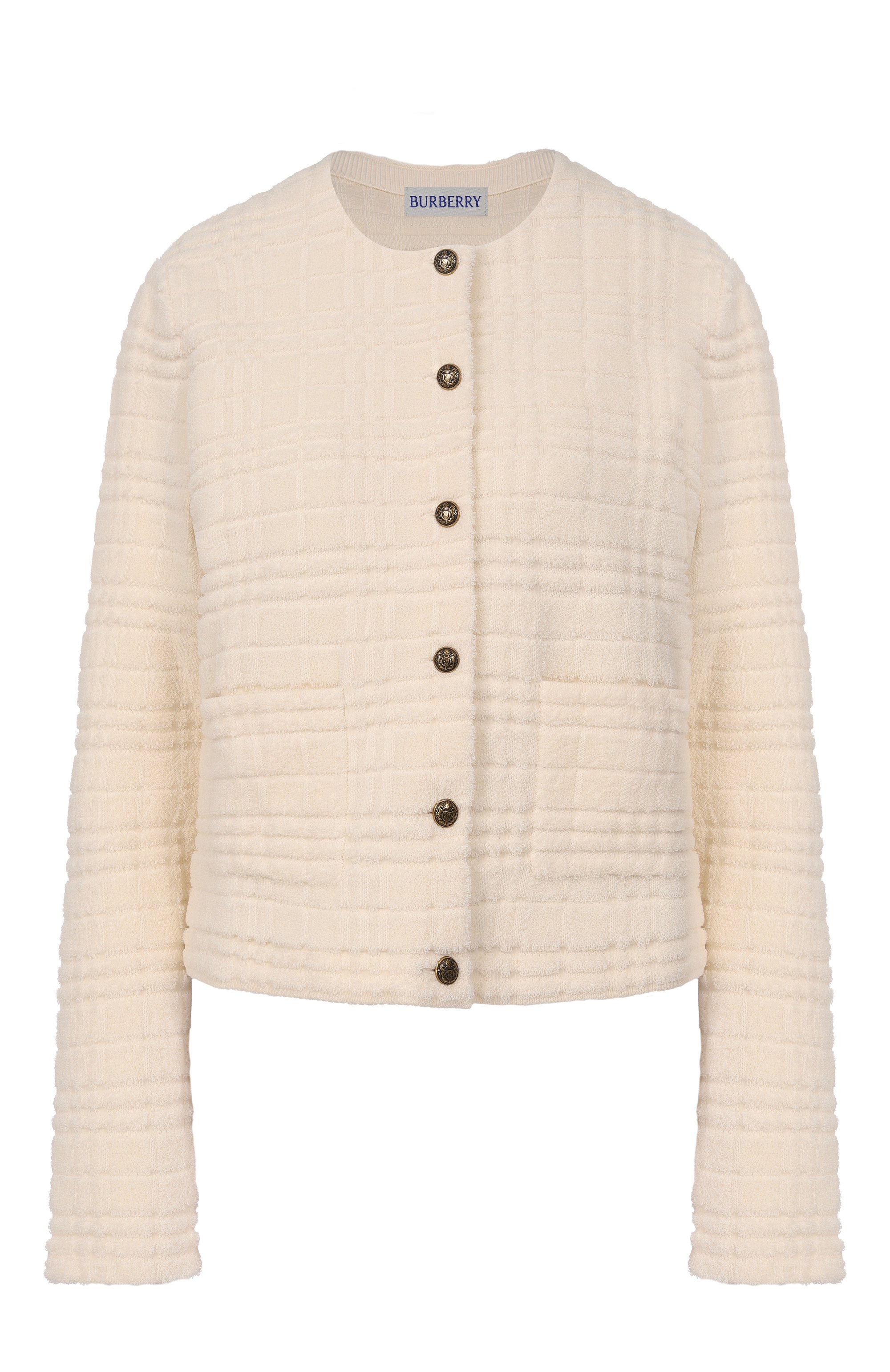 Шерстяной кардиган BURBERRY кремового цвета по цене 229500 руб., арт. 8118982, фото 1 Шерстяной кардиган BURBERRY, арт. 8118982, фото 1