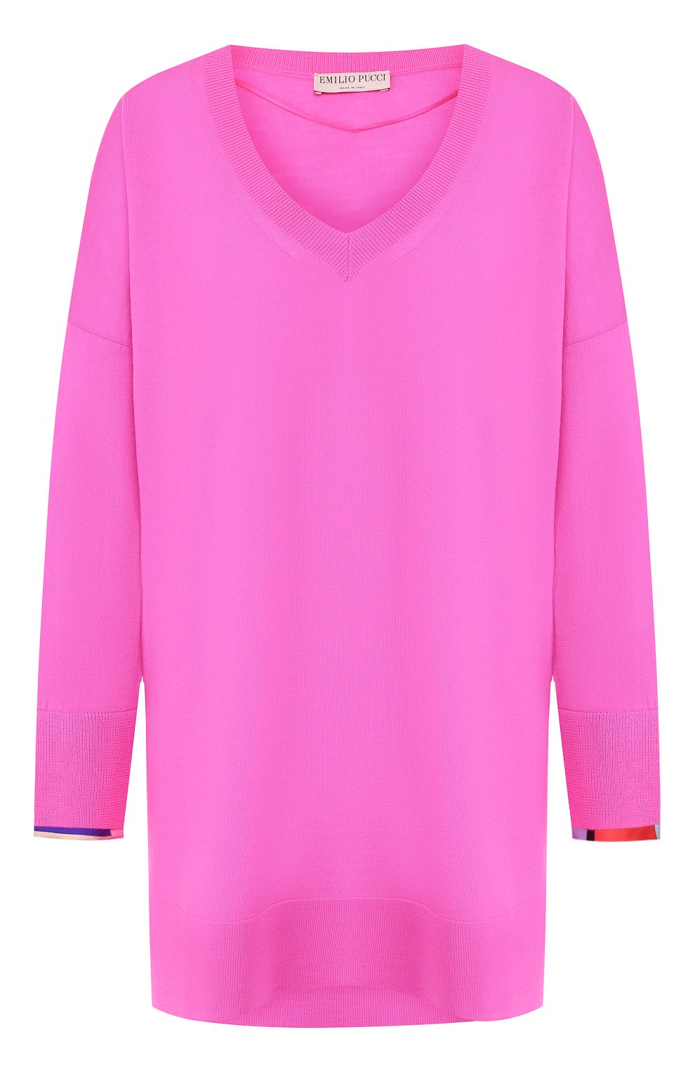 Шерстяной пуловер EMILIO PUCCI розового цвета по цене 85450 руб., арт. 9RKM33/9R975, фото 1 Шерстяной пуловер EMILIO PUCCI, арт. 9RKM33/9R975, фото 1