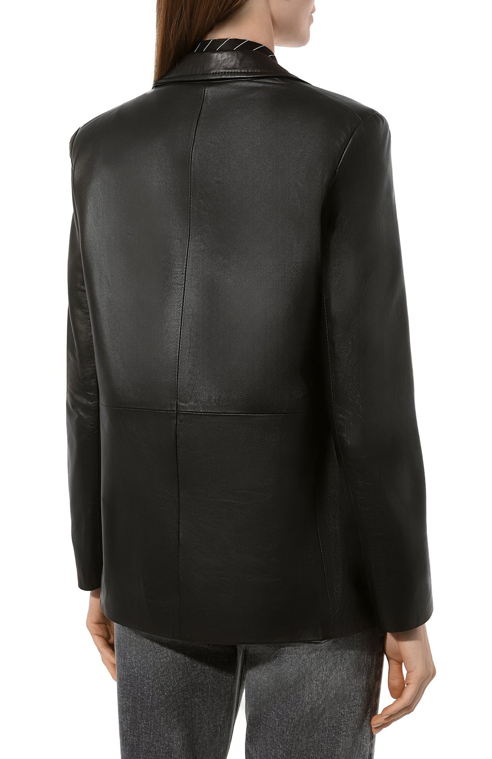 Кожаный жакет SIMONETTA RAVIZZA, арт. S04JA236L16/TS/001, фото 4