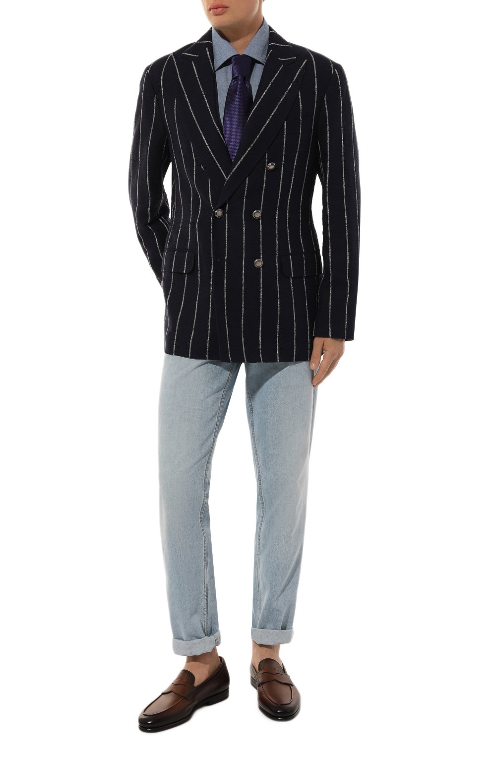 Рубашка из хлопка и лиоцелла KITON, арт. UMCNERH0902506, фото 2