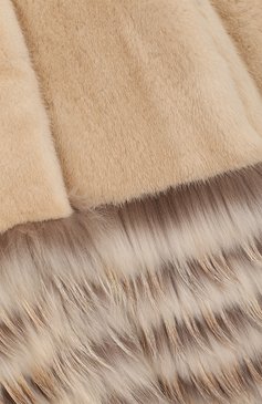 Детская шуба регина FURLAND бежевого цвета, арт. 0187011710012300000 | Фото 3 (Рукава: Длинные; Материал внешний: Натуральный мех; Статус проверки: Проверена категория; Кросс-КТ: Зима)