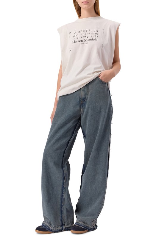 Кожаные кеды Replica Maison Margiela S58WS0109/P1895 Синий  S58WS0109/P1895 Фото 3