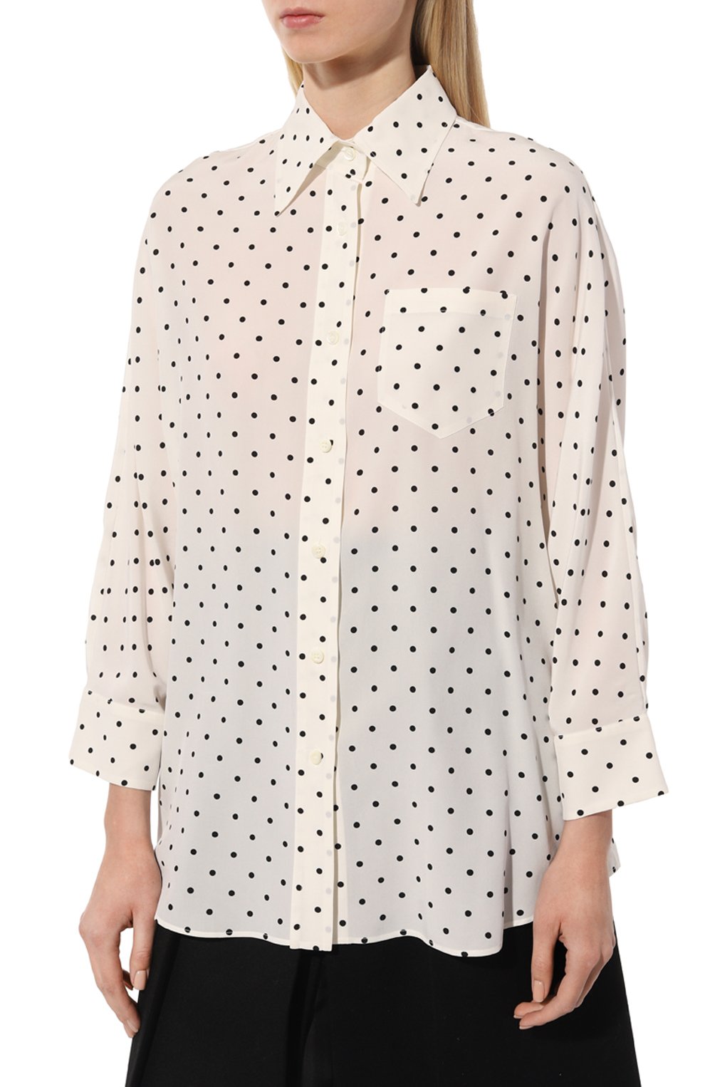 Шелковая рубашка PRADA, арт. P477E-1YHP-F0A72-211, фото 3