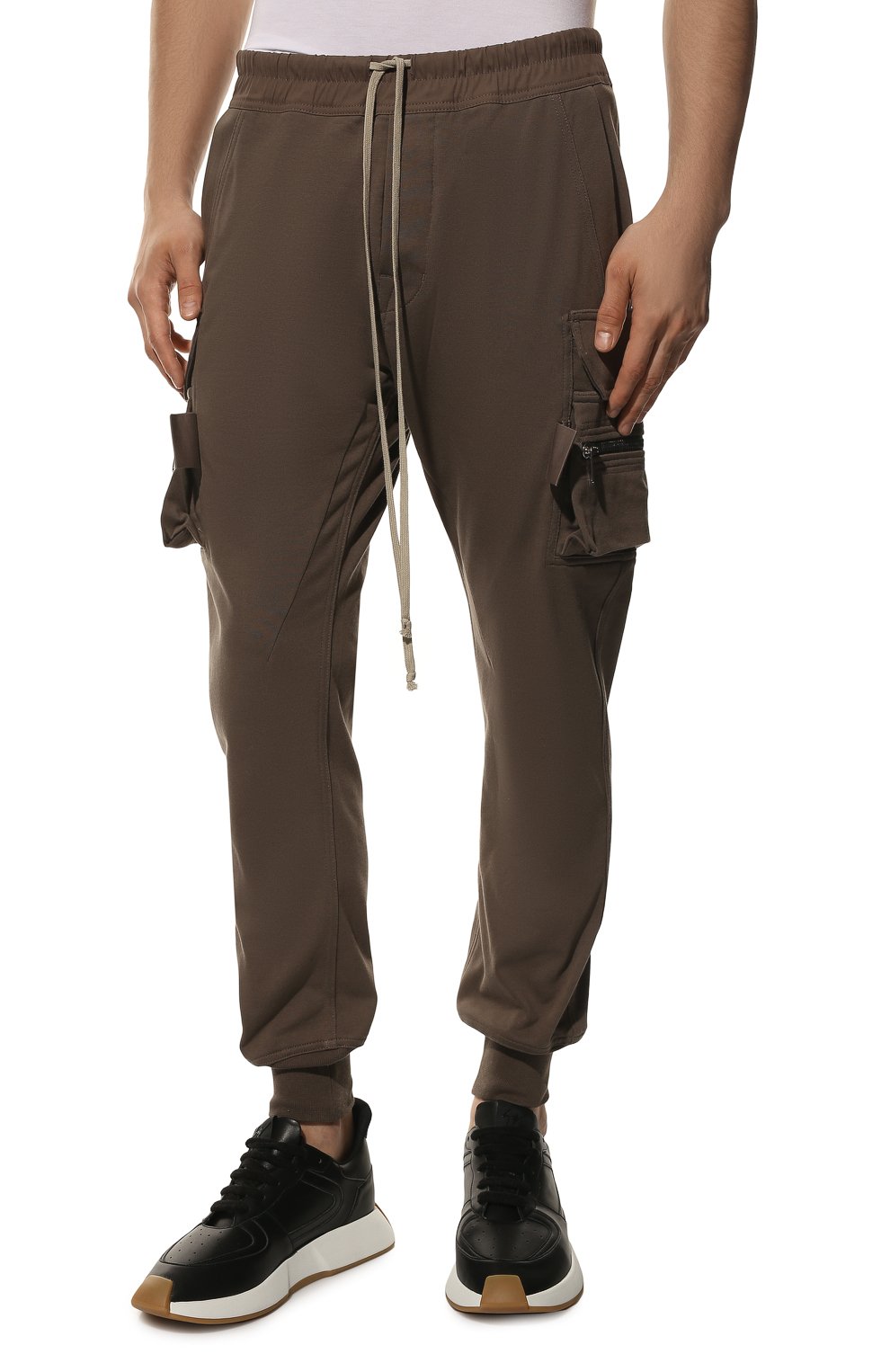 Хлопковые джоггеры RICK OWENS, арт. RU02B2396/BA, фото 3