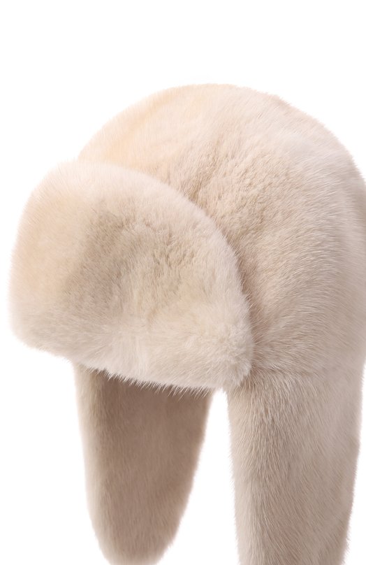 Меховая шапка-ушанка из норки VICTORIA KUSENKOVA 329600012241 Бежевый  329600012241 Фото 3