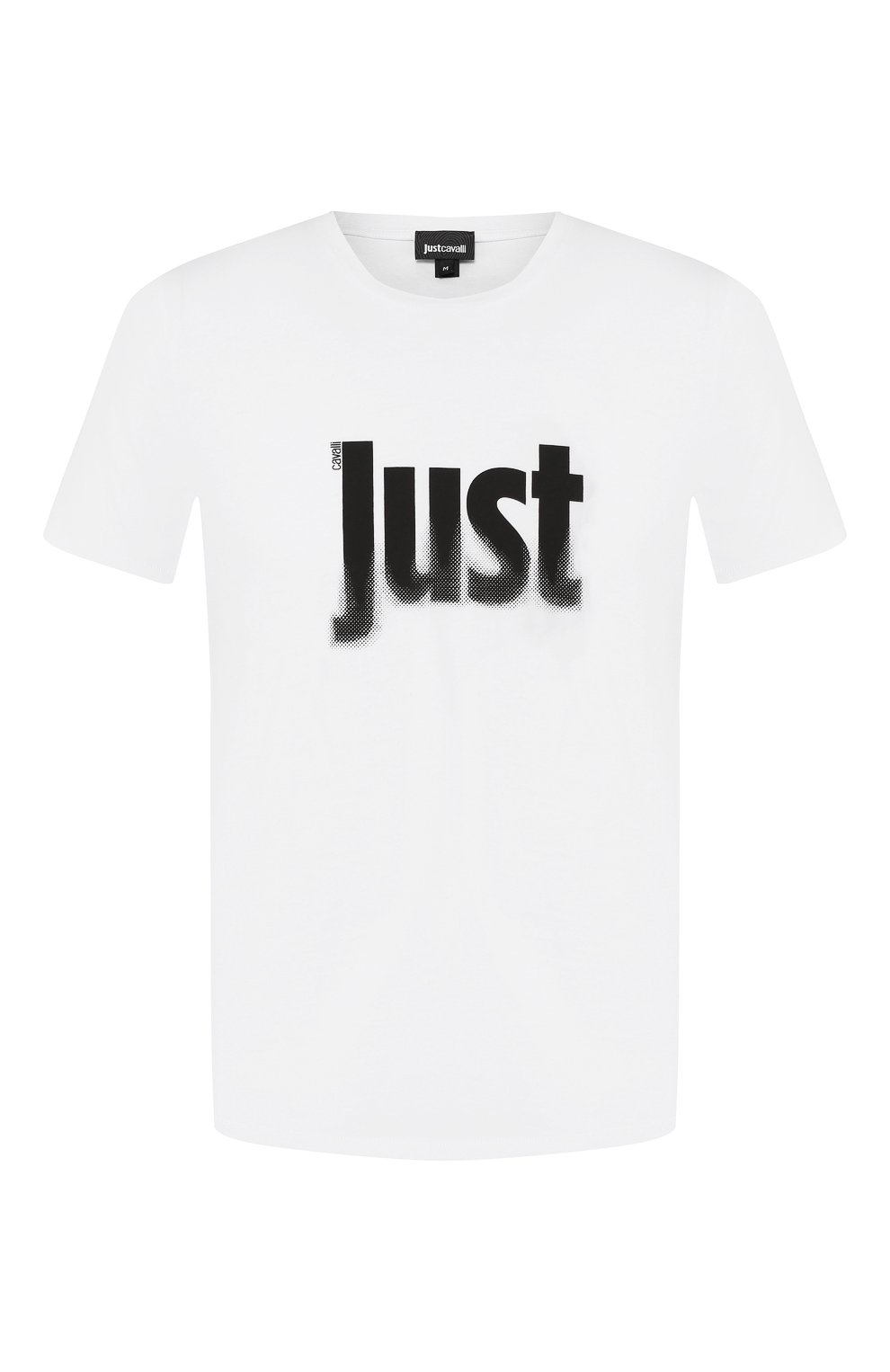 Хлопковая футболка JUST CAVALLI белого цвета по цене 7995 руб., арт. S03GC0514/N20663, фото 1 Хлопковая футболка JUST CAVALLI, арт. S03GC0514/N20663, фото 1