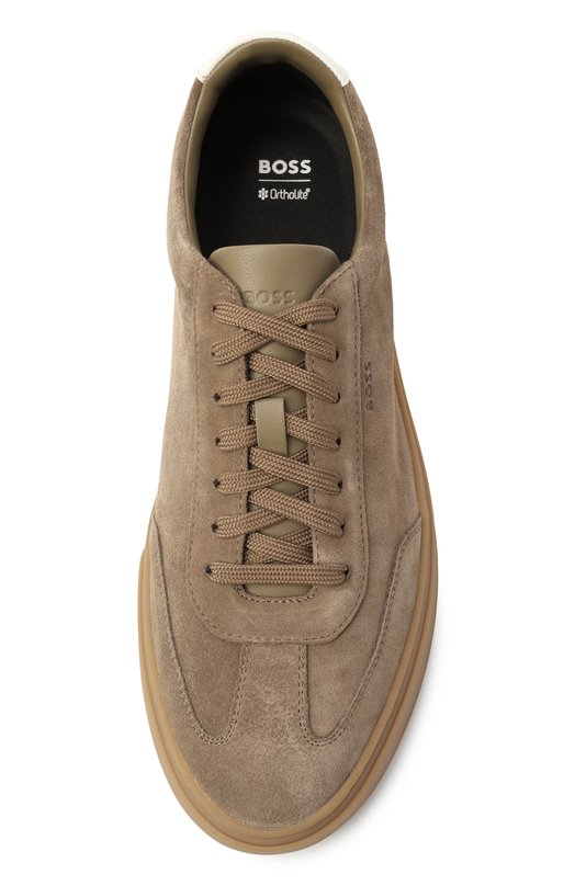 Замшевые кеды Kieran BOSS 50548715 Бежевый  50548715 Фото 6