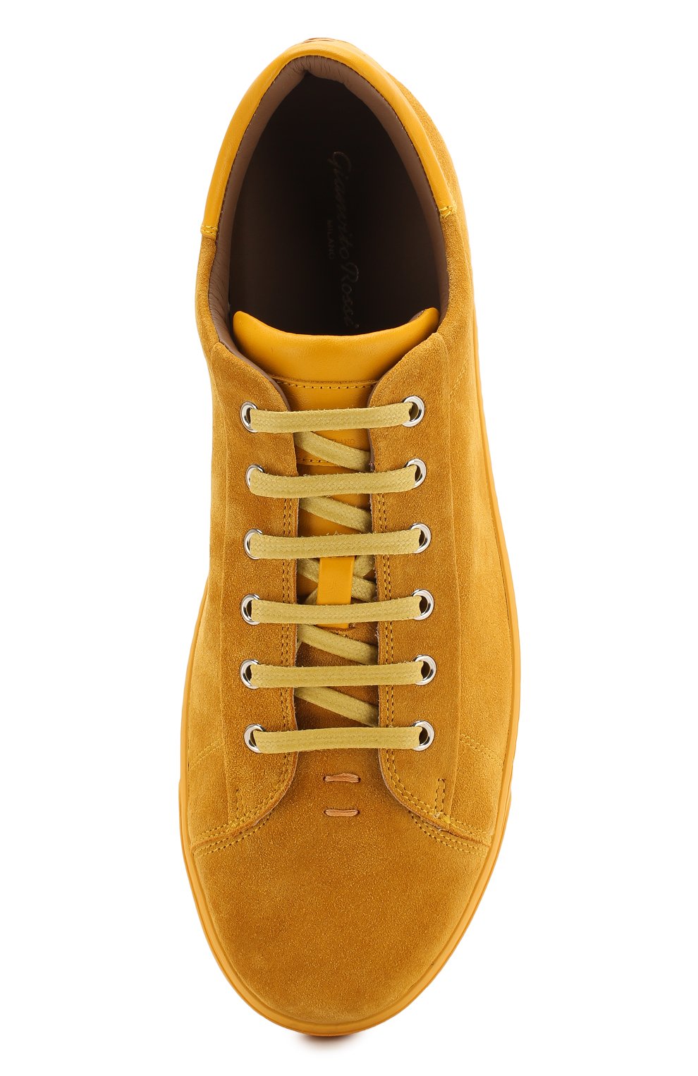 Замшевые кеды GIANVITO ROSSI желтого цвета по цене 89950 руб., арт. S26340.M10CR.SUE0CRA, фото 5 Замшевые кеды GIANVITO ROSSI, арт. S26340.M10CR.SUE0CRA, фото 5