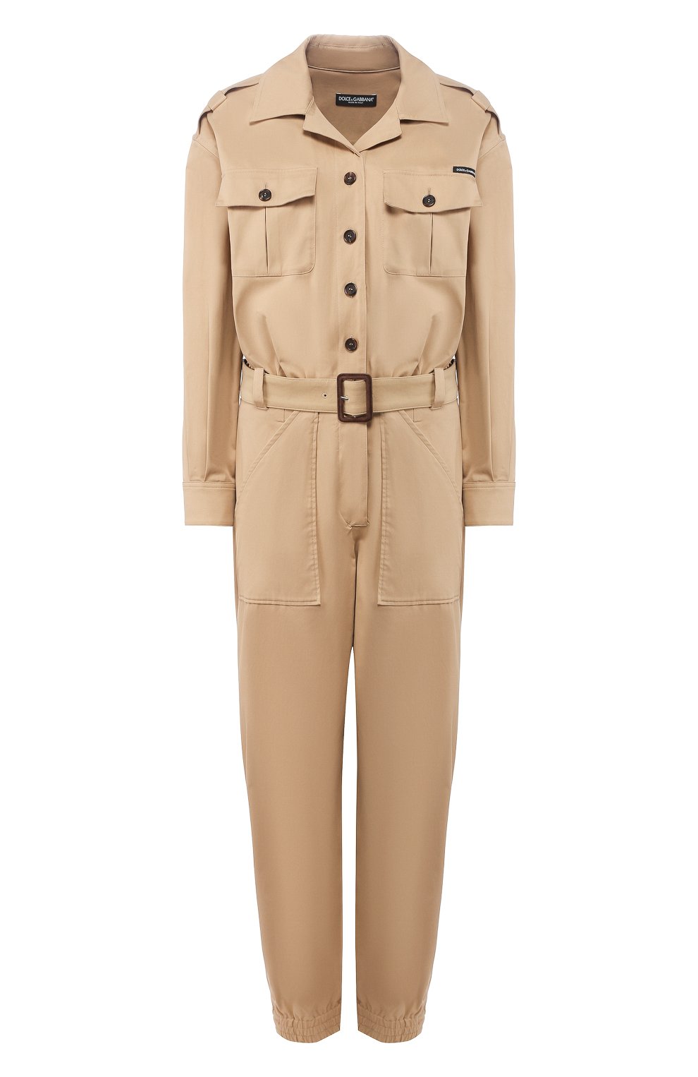 Хлопковый комбинезон DOLCE & GABBANA бежевого цвета по цене 228000 руб., арт. F6J1QT/FUFJ9, фото 1 Хлопковый комбинезон DOLCE & GABBANA, арт. F6J1QT/FUFJ9, фото 1