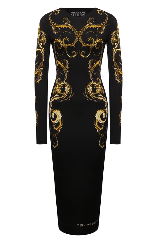 Платье из вискозы Versace Jeans Couture 77HA09P8/JS419 Чёрный 77HA09P8/JS419