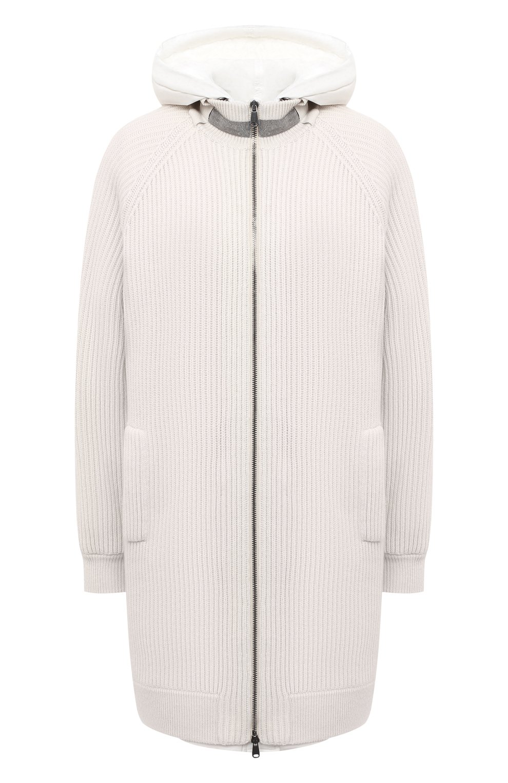 Комплект из кардигана и жилета BRUNELLO CUCINELLI белого цвета по цене 679500 руб., арт. M12509616, фото 1 Комплект из кардигана и жилета BRUNELLO CUCINELLI, арт. M12509616, фото 1