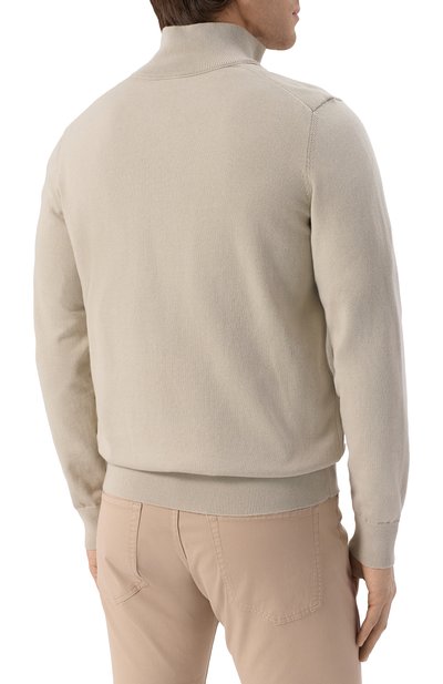 Хлопковый джемпер BOSS ORANGE бежевого цвета по цене 19500 руб., арт. 50527585, фото 4 Хлопковый джемпер BOSS ORANGE, арт. 50527585, фото 4