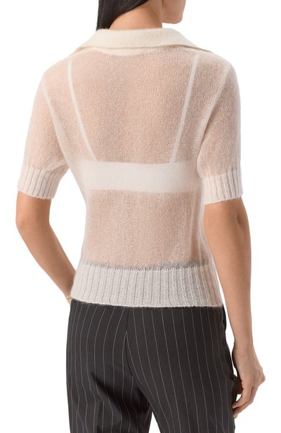 Шерстяное поло FREEAGE белого цвета по цене 23100 руб., арт. LW25.TS022.5070.100, фото 4 Шерстяное поло FREEAGE, арт. LW25.TS022.5070.100, фото 4