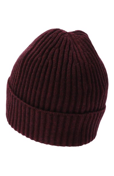 Кашемировая шапка BRUNELLO CUCINELLI бордового цвета по цене 57100 руб., арт. M2293900, фото 2 Кашемировая шапка BRUNELLO CUCINELLI, арт. M2293900, фото 2