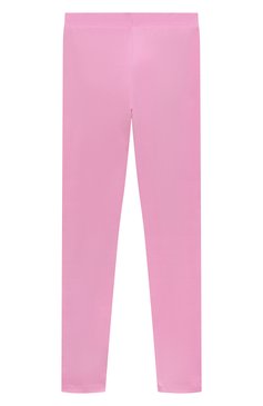 Детские хлопковые легинсы MOSCHINO розового цвета, арт. H4P047/LBA00/4-8 | Фото 2 (Материал внешний: Хлопок; Девочки Кросс-КТ: Леггинсы-одежда; Материал сплава: Проставлено; Нос: Не проставлено)
