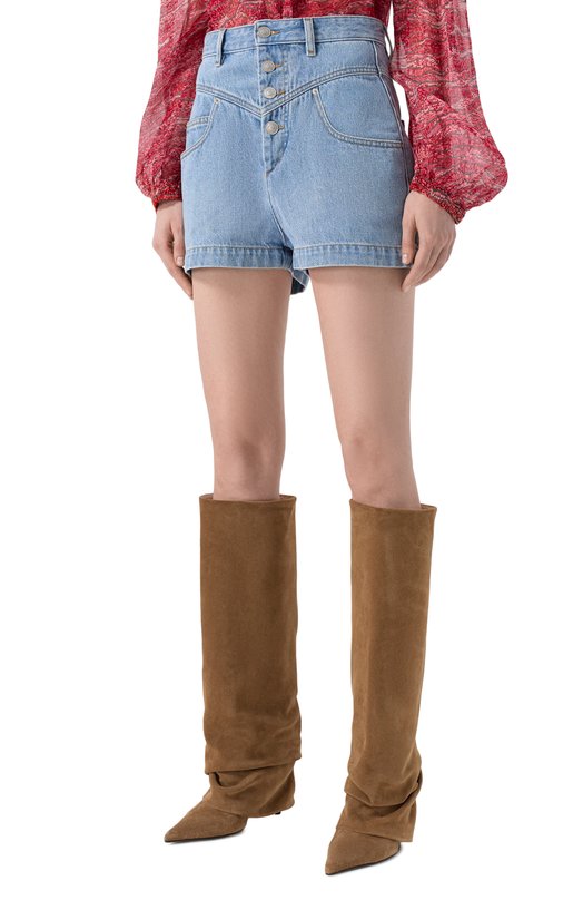 Джинсовые шорты Isabel Marant 25P/SH0093FA-B1H06I Голубой  25P/SH0093FA-B1H06I Фото 3