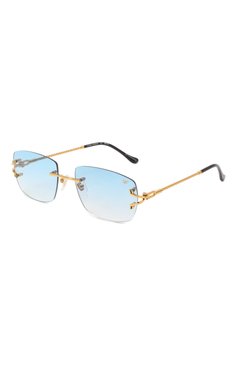 Женские солнцезащитные очки VINTAGE FRAMES голубого цвета, арт. BAL HARB0UR G0LD/BLUE | Фото 1 (Тип очков: С/з; Нос: Не проставлено; Материал: Металл; Региональные ограничения белый список (Axapta Mercury): Не проставлено; Кросс-КТ: С/з-унисекс; Очки форма: Безоправные, Прямоугольные; Оптика Гендер: оптика-унисекс)