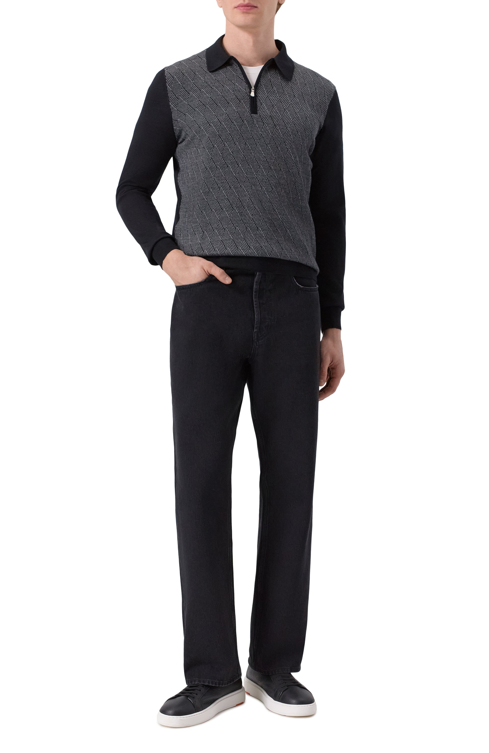 Поло из шерсти и шелка GRAN SASSO, арт. 57137/13126, фото 2