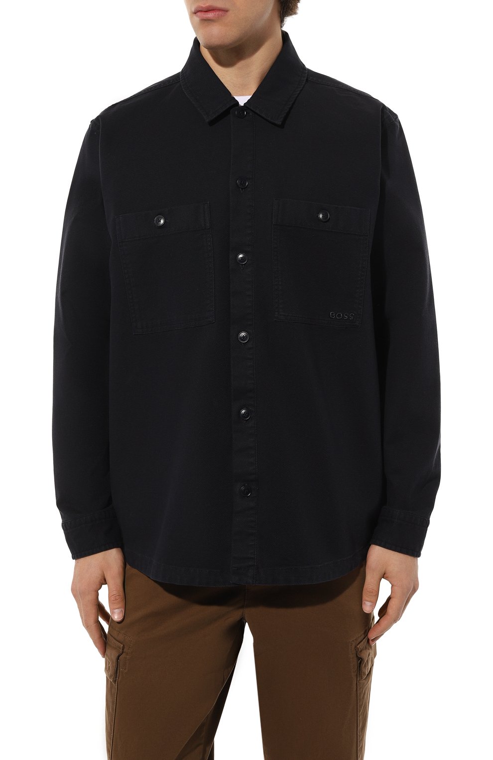 Хлопковая рубашка BOSS ORANGE, арт. 50483220, фото 3
