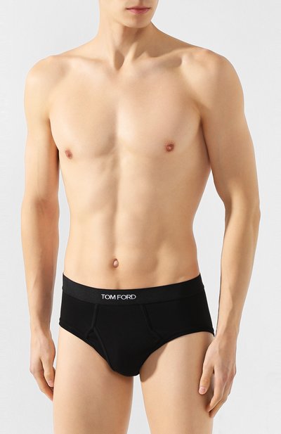 Хлопковые брифы TOM FORD черного цвета по цене 9810 руб., арт. T4LC10040, фото 2 Хлопковые брифы TOM FORD, арт. T4LC10040, фото 2